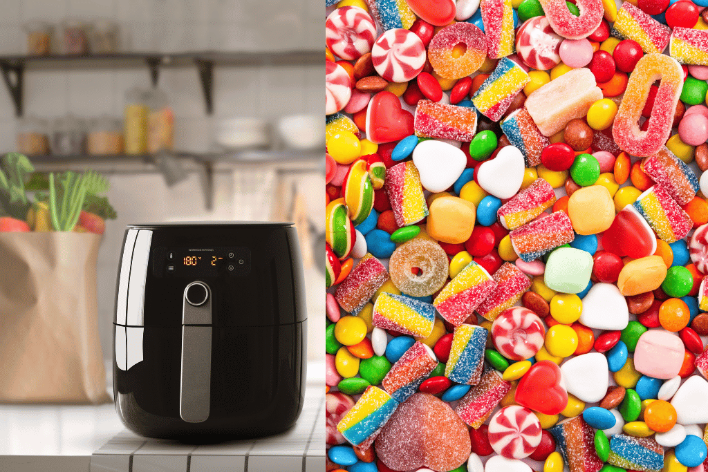 Placing Candy in the Air Fryer