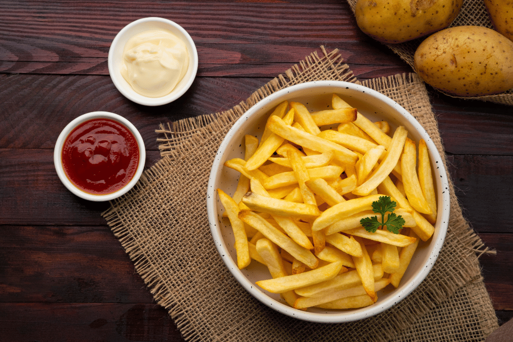 Serving and Presentation of Checker Fries